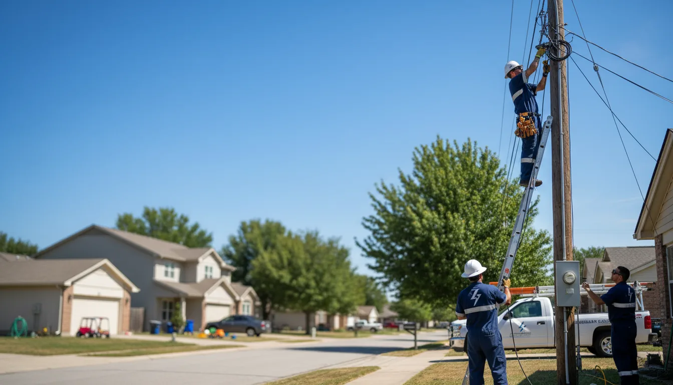 Residential electrician providing installation services in Aurora, IA